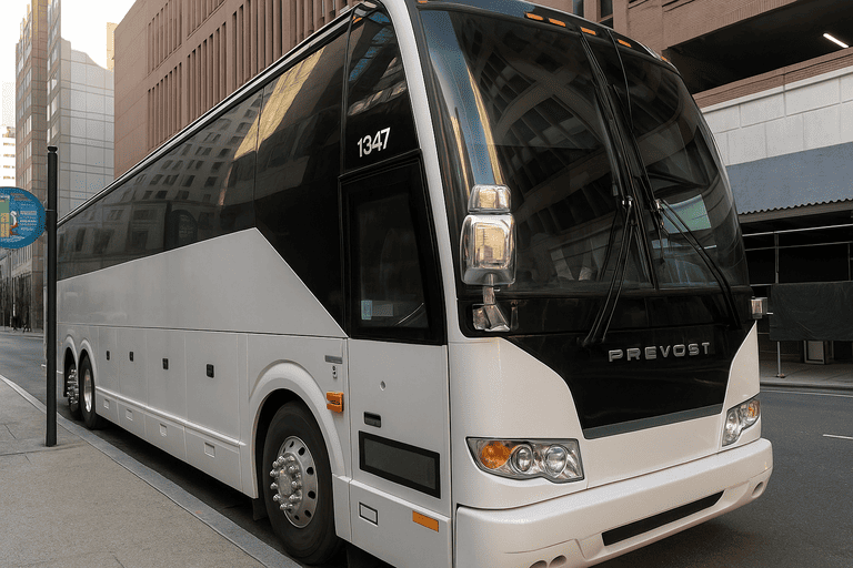 a Charter Bus Rental Providence coach bus