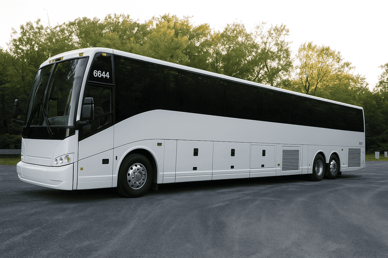 exterior of Charter Bus Rental Providence coach bus